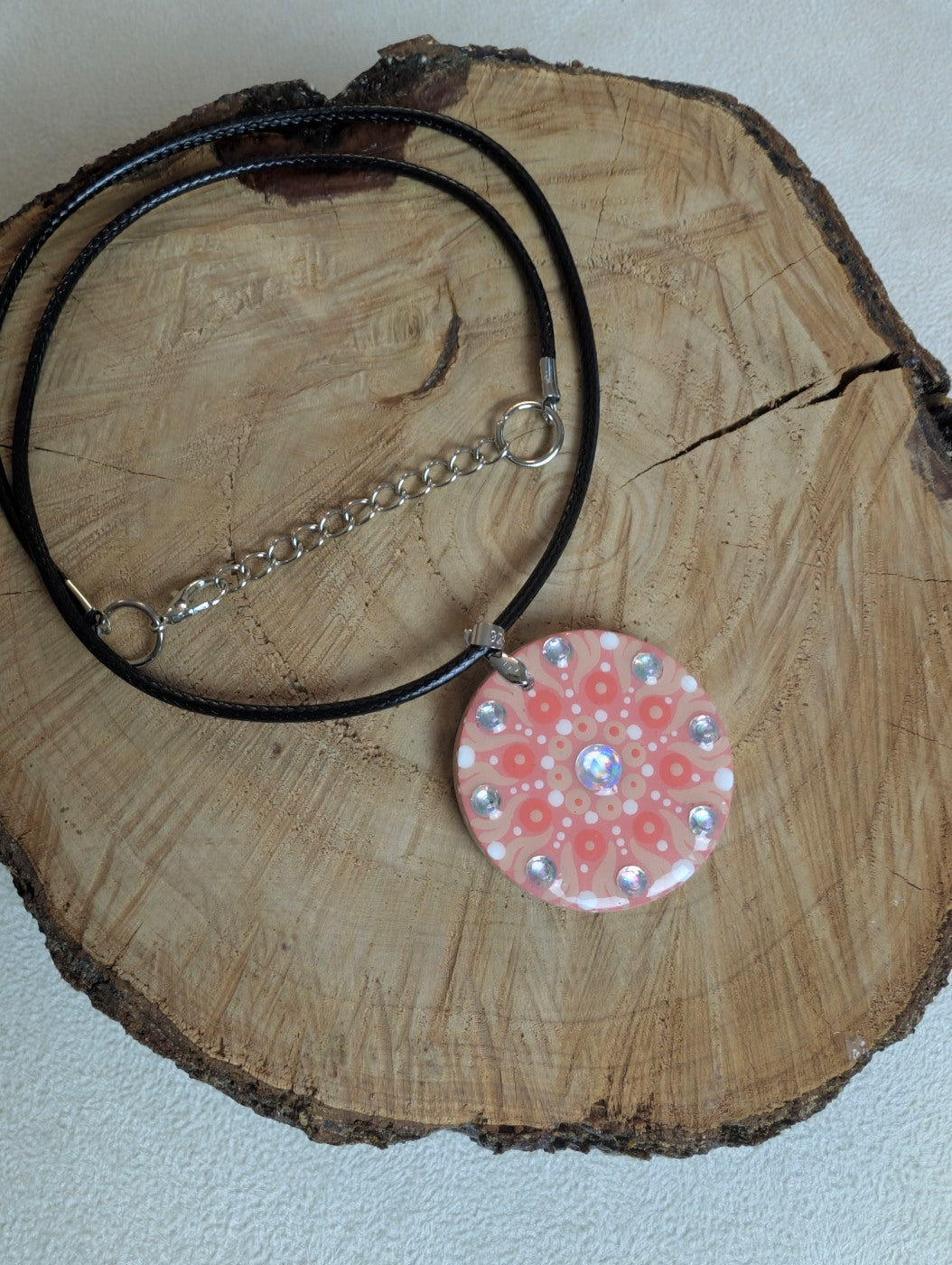 Collana mandala fior di pesco