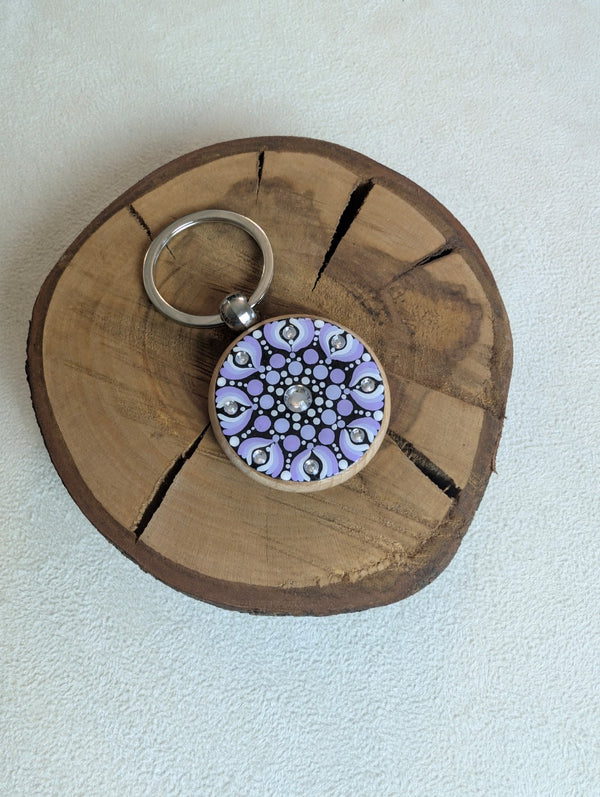 Portachiavi mandala lavanda