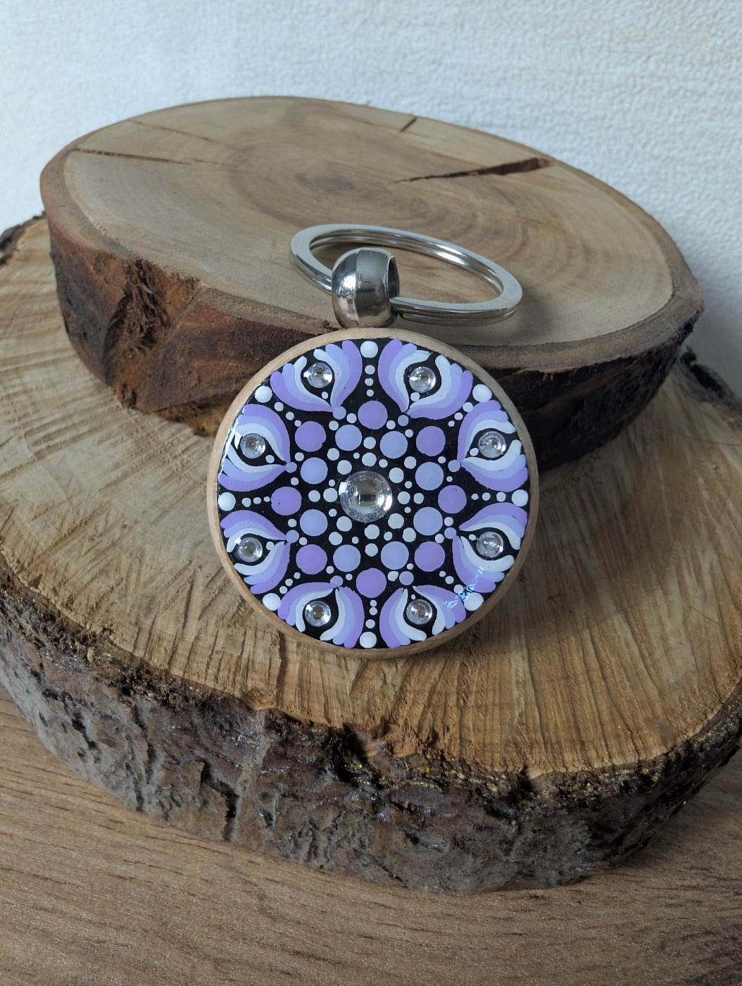 Portachiavi mandala lavanda