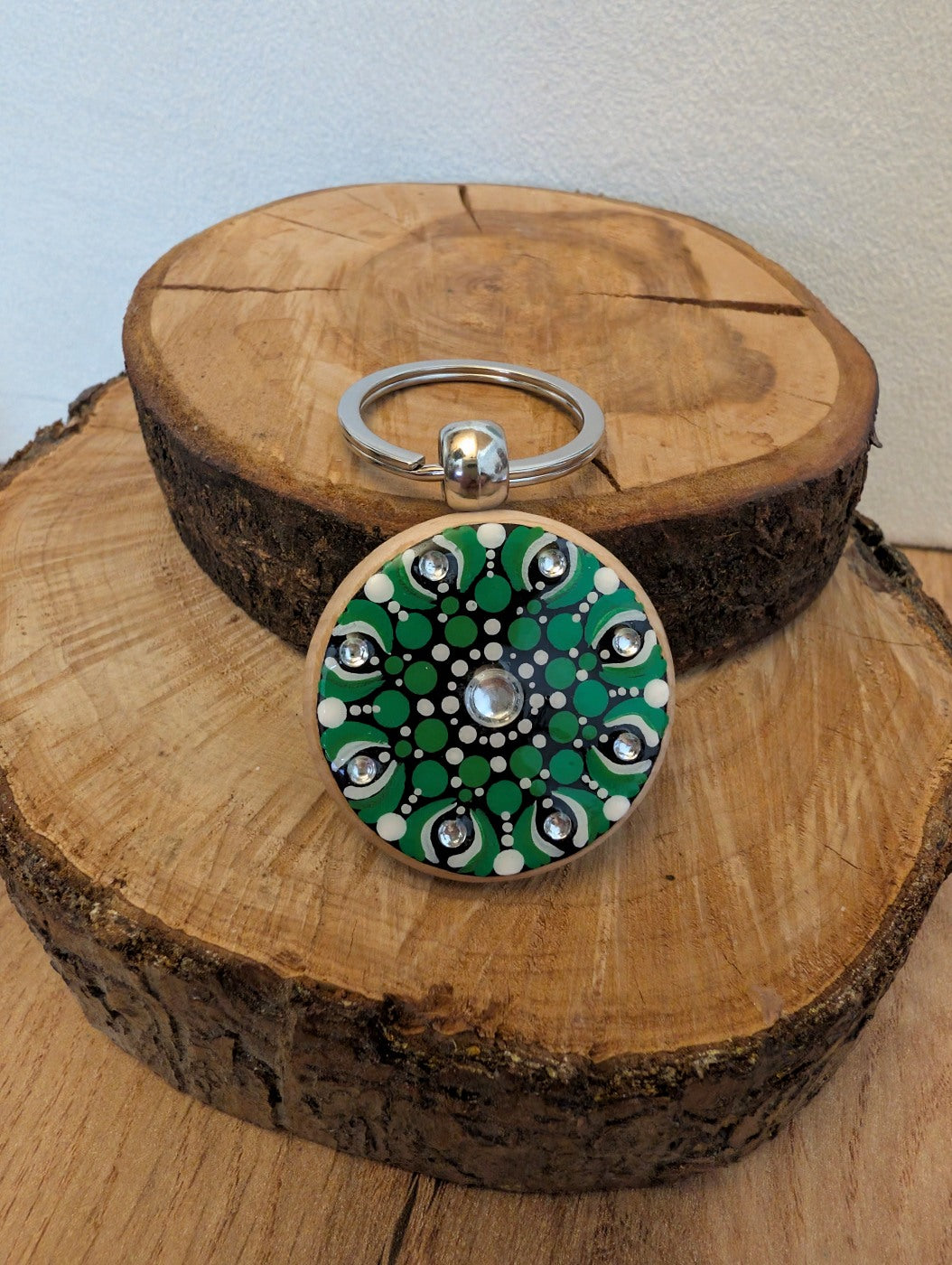 Portachiavi mandala green