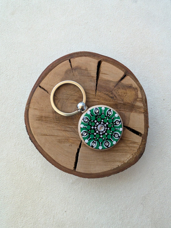 Portachiavi mandala green